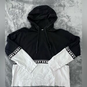 DKNY Two-Tone Black and White Hoodie M size